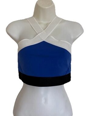 NEW Heroine Sport X Bra Blue White Black Women's L